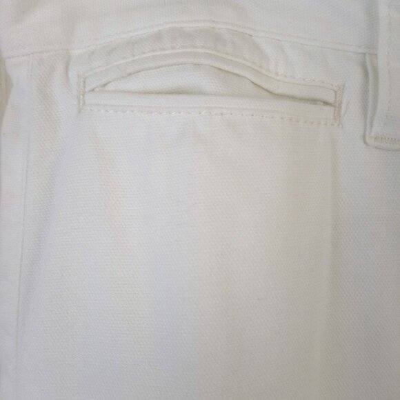 LOFT Outlet White Cotton Wide Leg Crop Pants - Picture 2 of 8